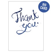 BC188 Big Watercolour Thank You Big Card